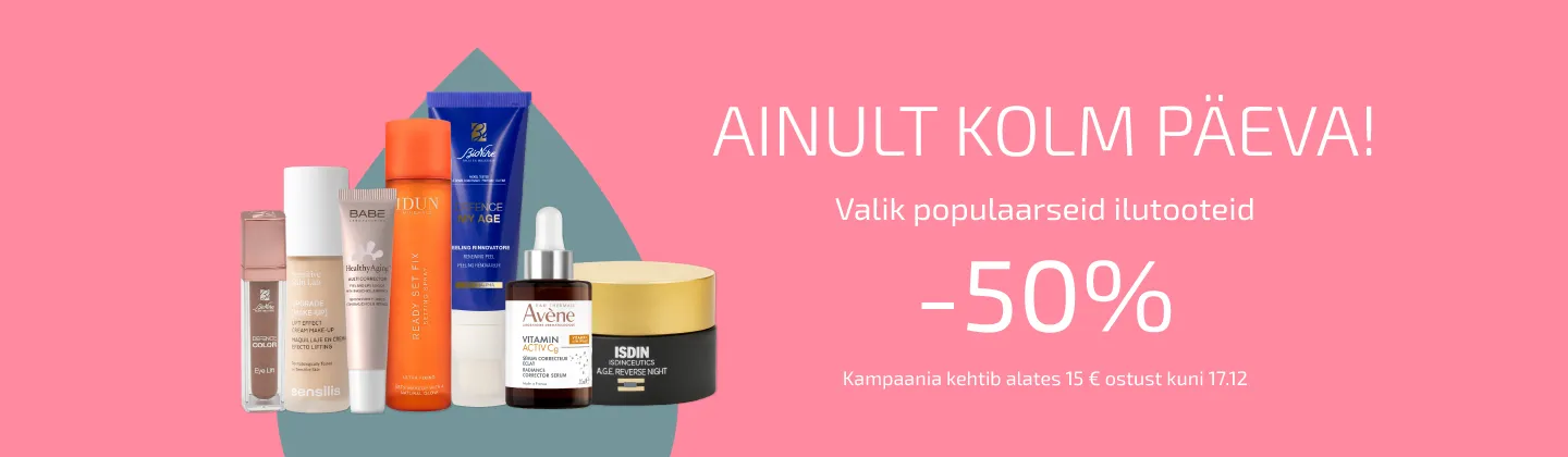 Ainult 3 päeva! Valik populaarseid ilutooteid -50%