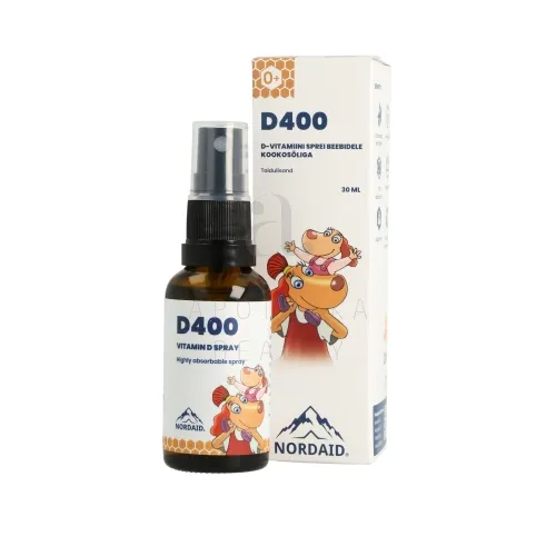 NORDAID D-VITAMIIN SUUKAUDNE SPREI BEEBIDELE 10MCG KOOKOSÕLIGA 30ML