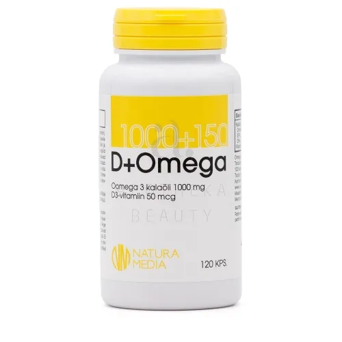 OMEGA-3 1000MG+ VITAMIIN D3 50MCG KAPSLID N120