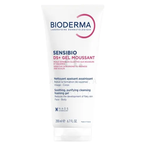 BIODERMA SENSIBIO DS+ PUHASTUSGEEL PUNETAVALE NAHALE 200ML