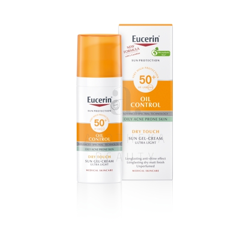 EUCERIN SUN OIL CONTROL PÄIKESEKAITSE GEEL-KREEM SPF50+ 50ML