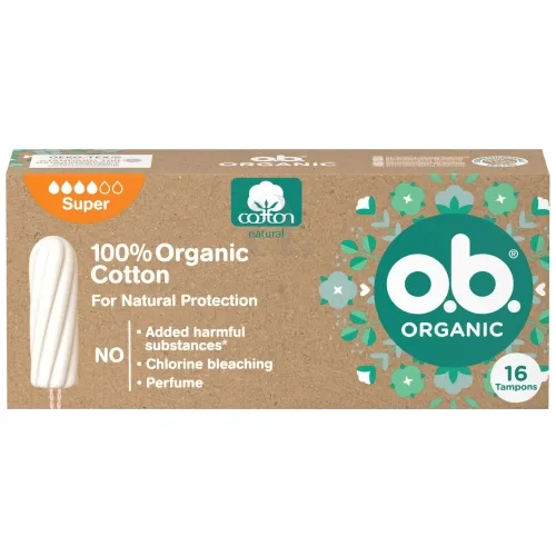 O.B. HÜG TAMPOONID ORGANIC SUPER N16