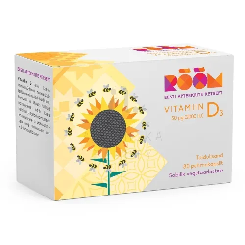 RÕÕM VITAMIIN D3 50MCG KAPSLID N80