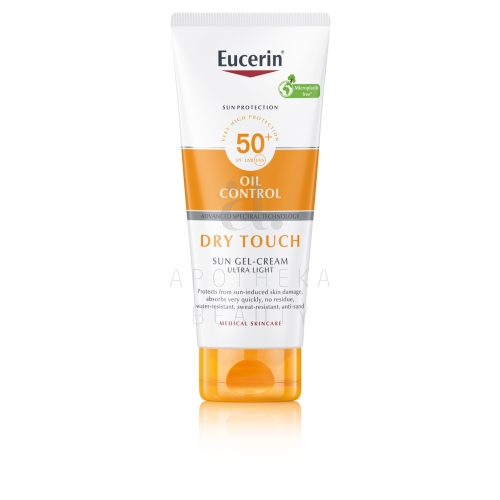 EUCERIN SUN PÄIKESEKAITSE GEEL-KREEM DRY TOUCH SPF50+ 200ML