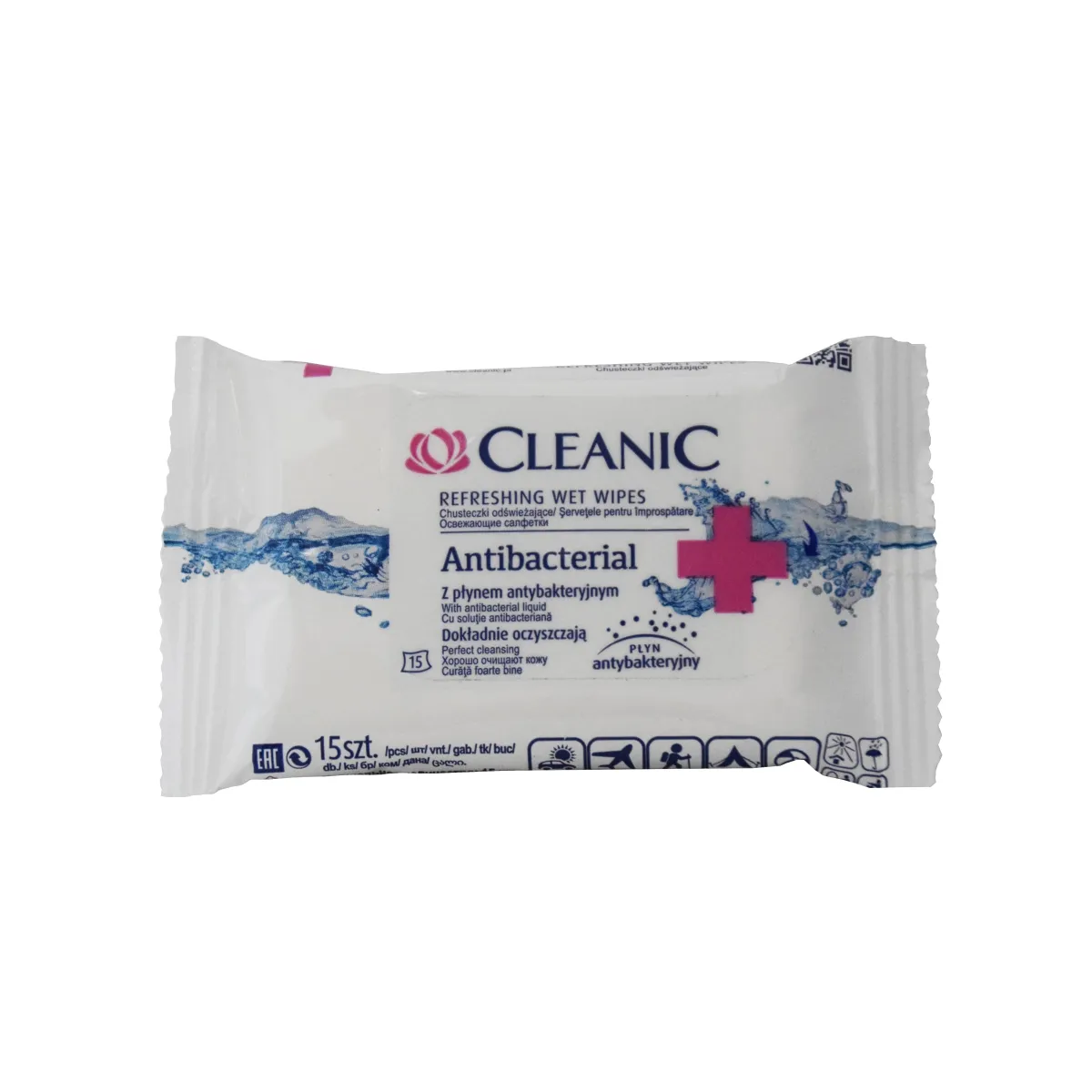CLEANIC ANTIBAKTERIAALSED SALVRÄTIKUD N15