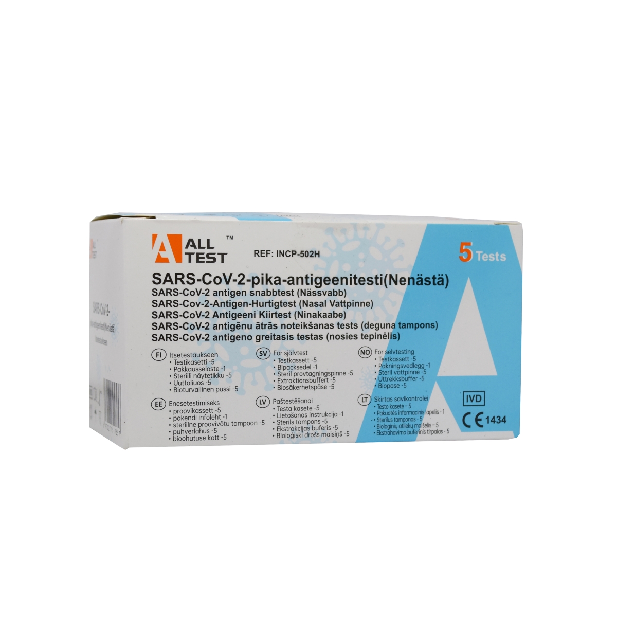 ANTIGEENI KIIRTEST COVID-19 ALLTEST ISE TESTIMISEKS N5 - Tootepilt