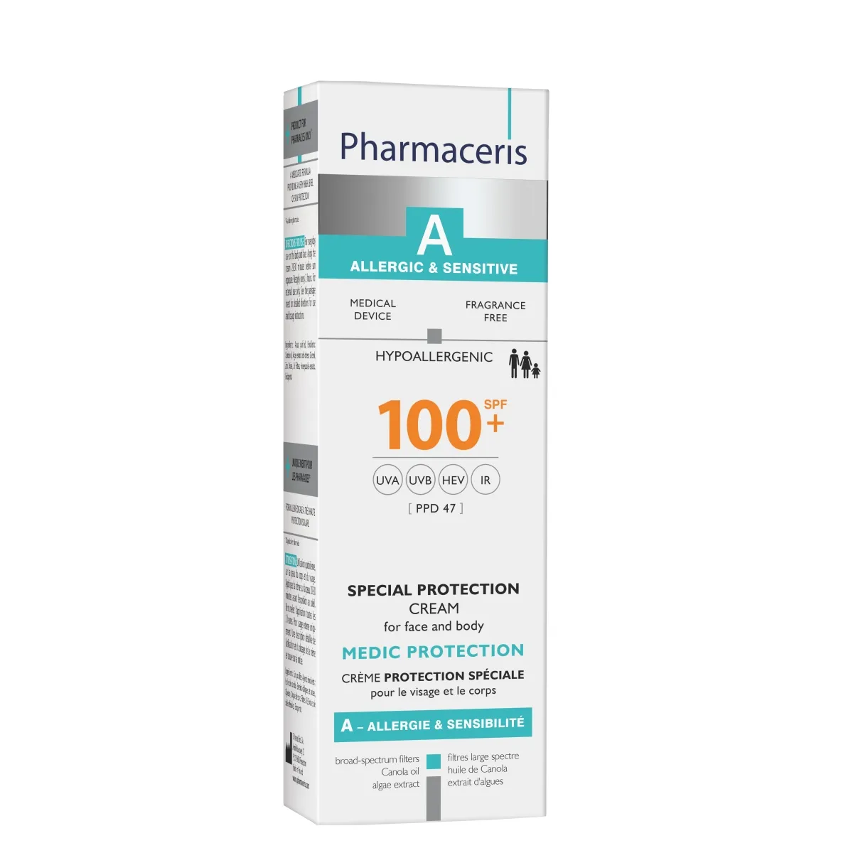 PHARMACERIS A MEDIC PROTECTION KREEM NÄOLE JA KEHALE SPF100+ 75ML - Tootepilt