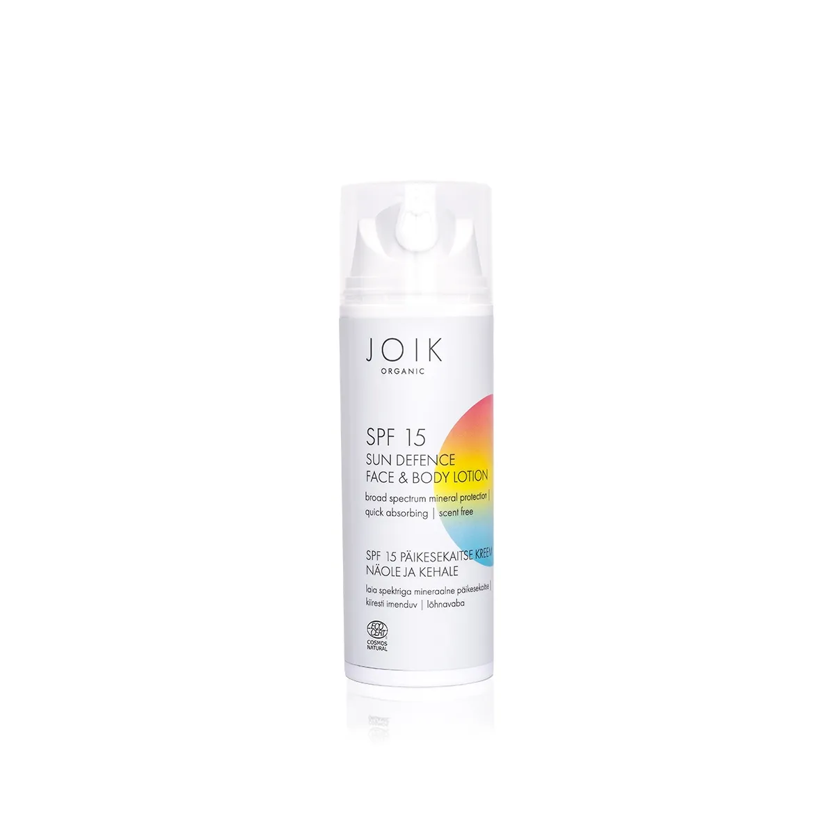 JOIK ORGANIC PÄIKESEKAITSEKREEM NÄOLE JA KEHALE SPF15 150ML - Tootepilt