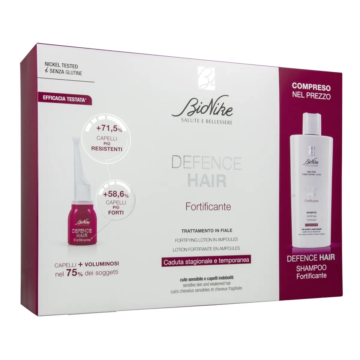 BIONIKE HAIR AMPULLID N21*6ML+SHAMPOON 200ML TUGEVDAVAD - Tootepilt