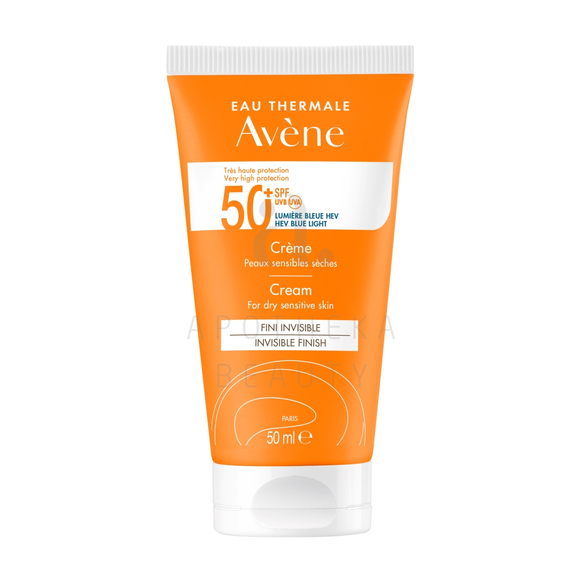 AVENE SUN PÄIKESEKAITSEKREEM SPF50+ KUIVALE NAHALE 50ML - Tootepilt 1