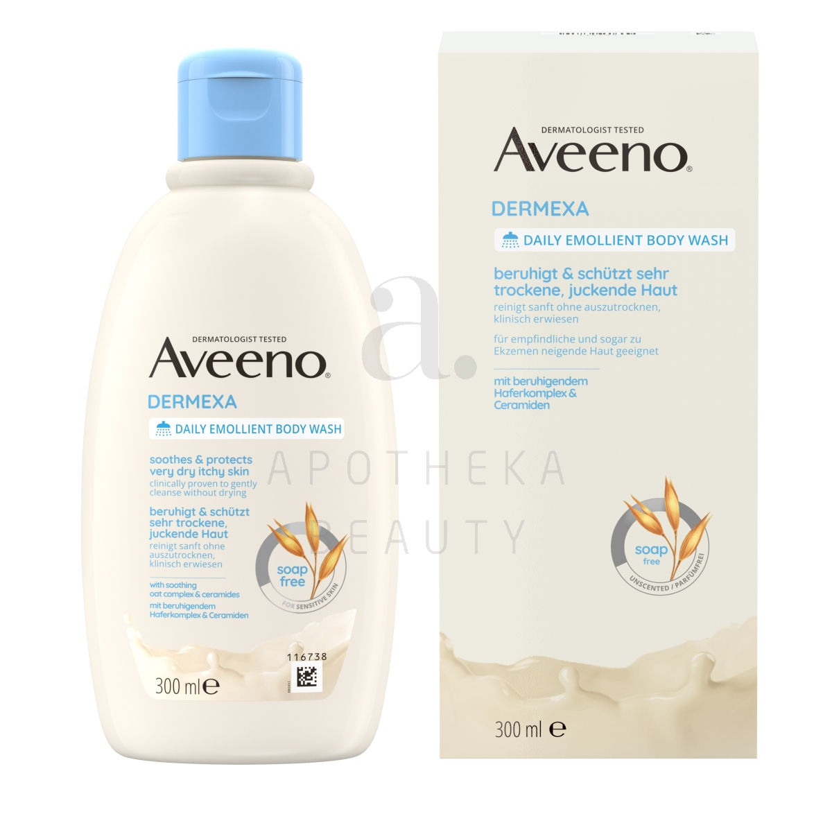 AVEENO DERMEXA DUSHIGEEL 300ML - Tootepilt