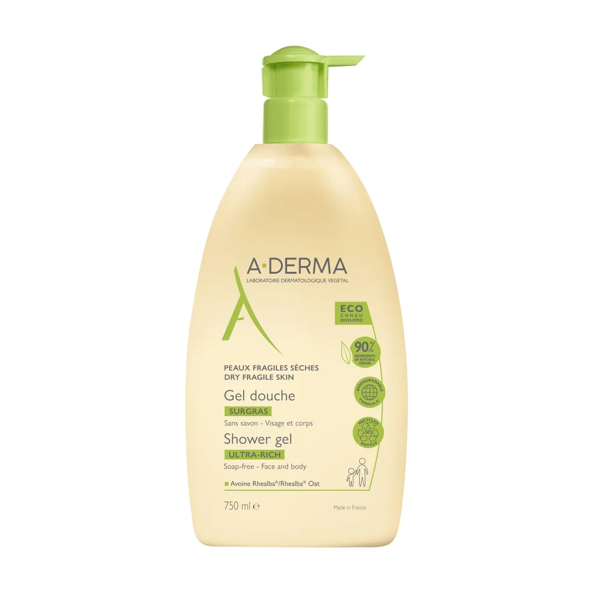 A-DERMA DUSHIGEEL KAERAEKSTRAKTIGA 750ML - Tootepilt
