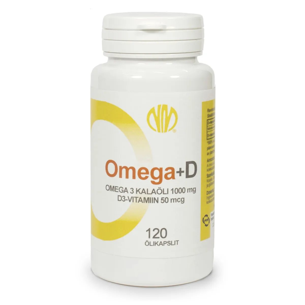 OMEGA-3 1000MG+ VITAMIIN D3 50MCG KAPSLID N120 - Tootepilt