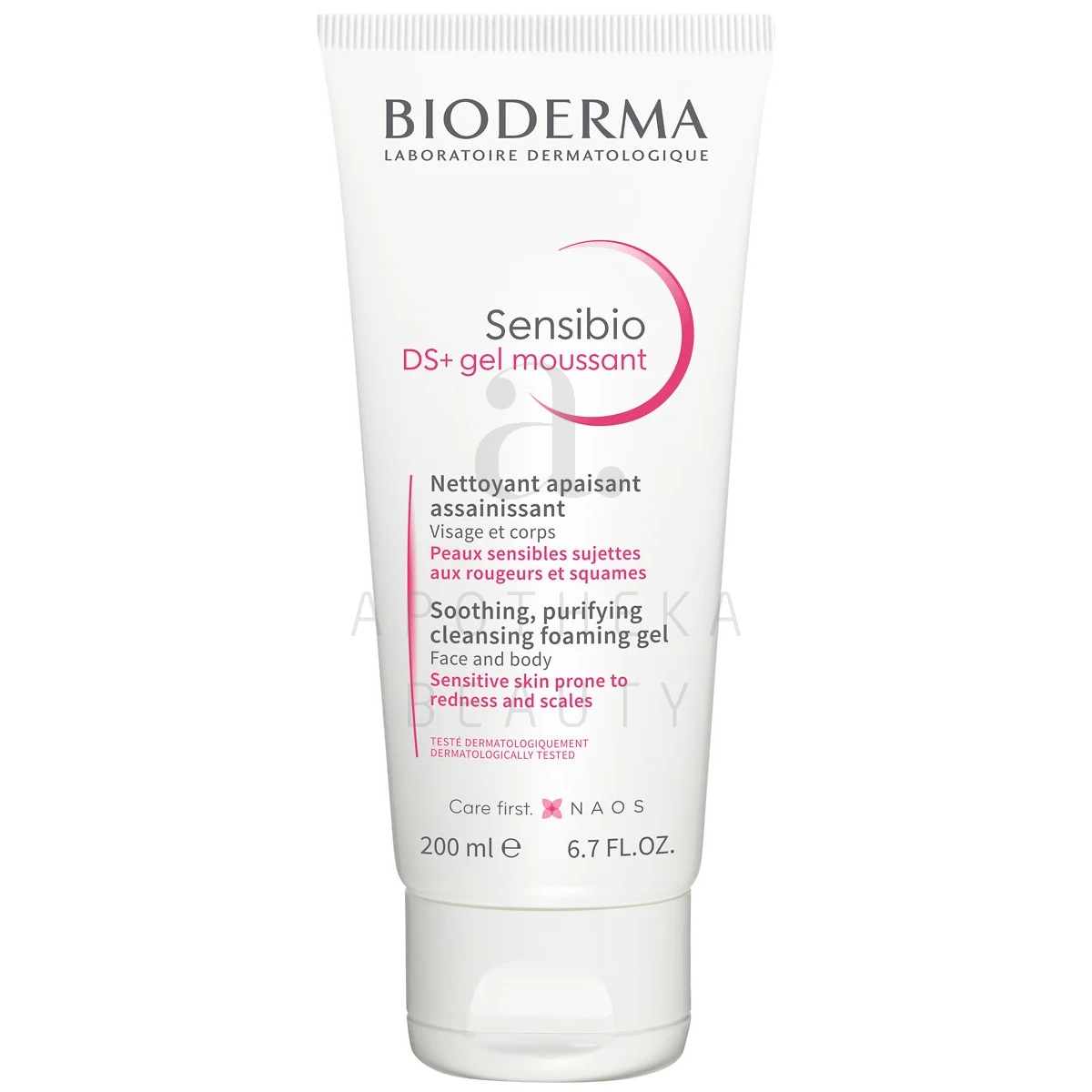 BIODERMA SENSIBIO DS+ PUHASTUSGEEL PUNETAVALE NAHALE 200ML - Tootepilt
