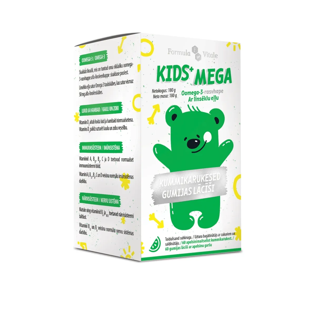 FORMULA VITALE KIDS+ MEGA KUMMIKARUKESED N60 - Tootepilt