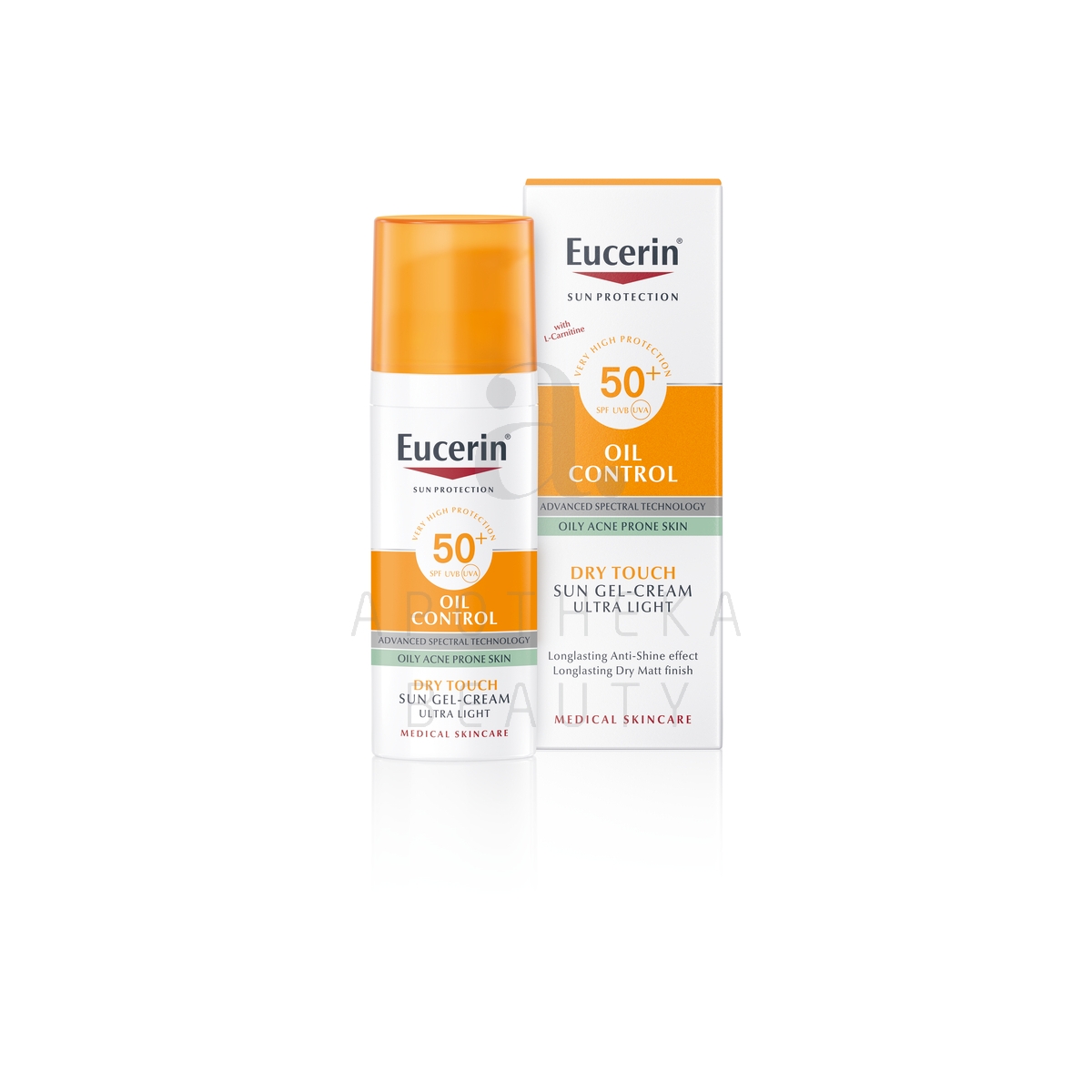 EUCERIN SUN PÄIKESEKAITSE GEEL-KREEM NÄOLE SPF50+ 50ML - Tootepilt