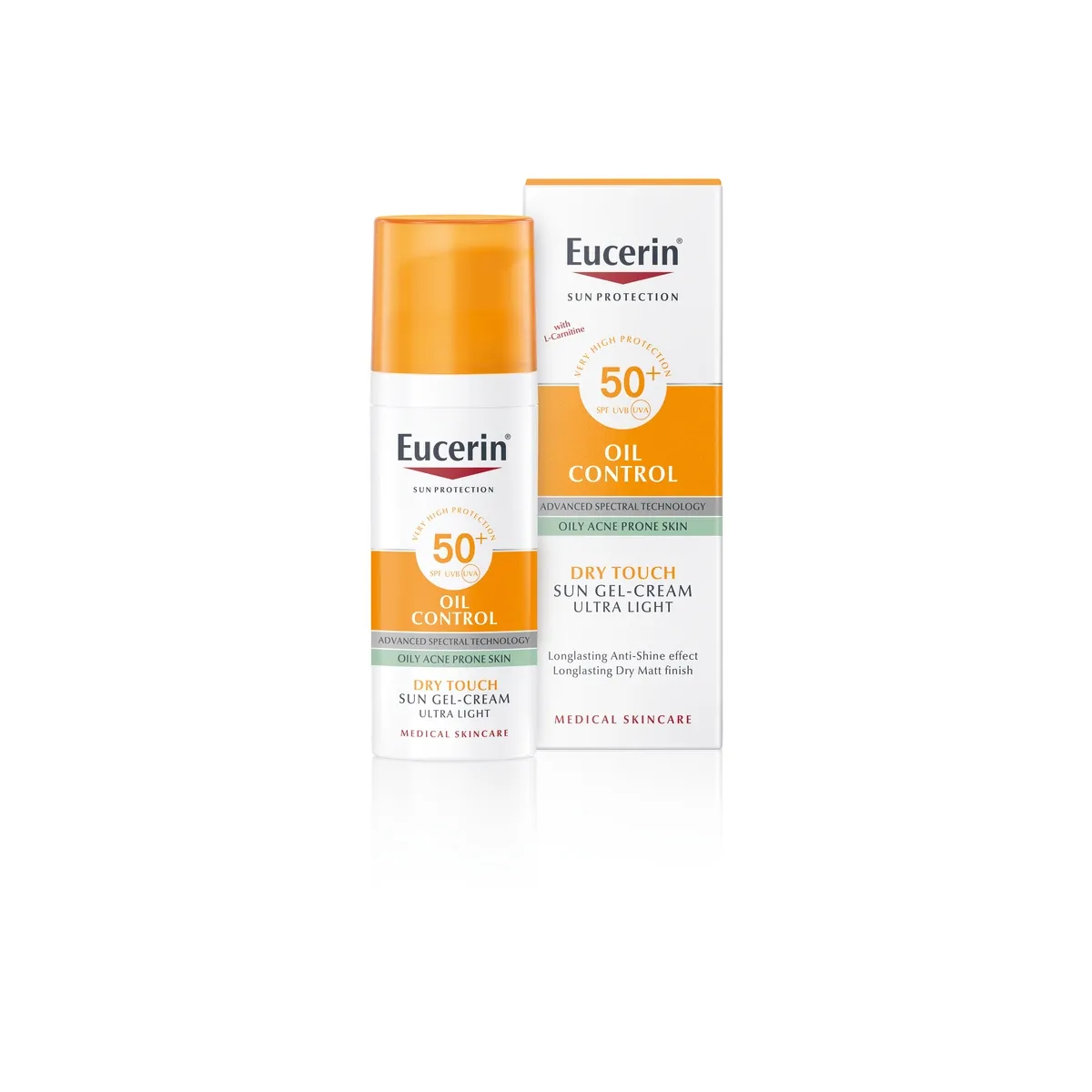 EUCERIN SUN PÄIKESEKAITSE GEEL-KREEM NÄOLE SPF50+ 50ML - Tootepilt