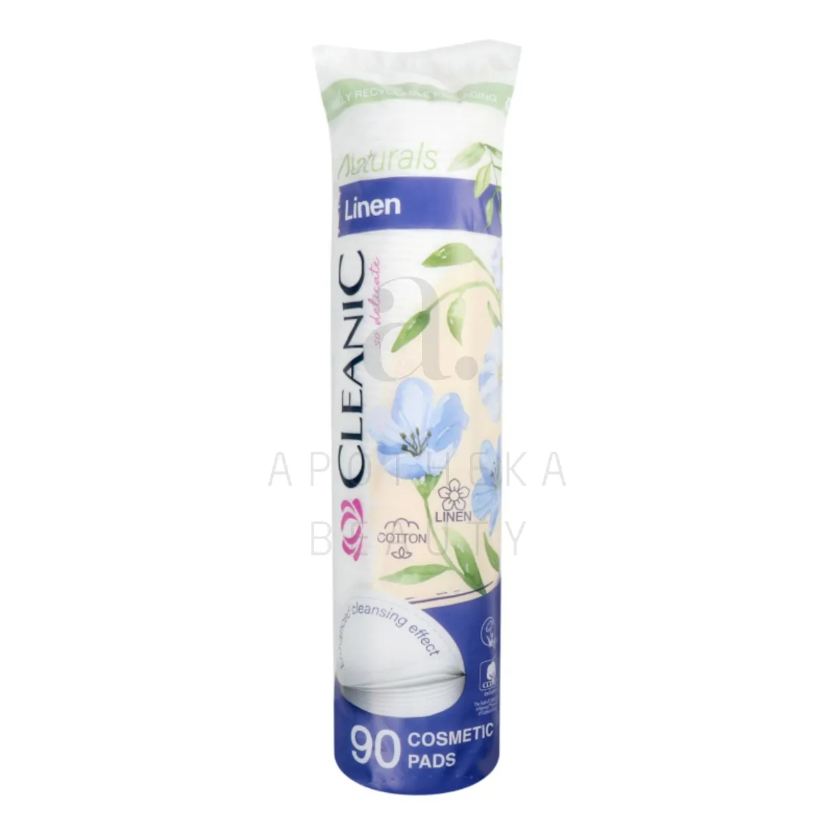 CLEANIC NATURALS LINEN VATIPADJAD N90 - Tootepilt