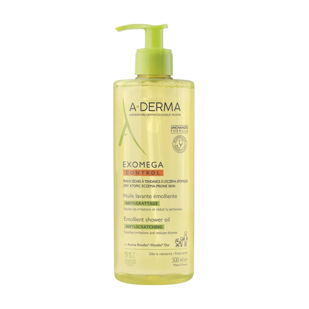 A-DERMA EXOMEGA CONTROL DUSHIÕLI ATOOPILISELE NAHALE 500ML UUS - Tootepilt