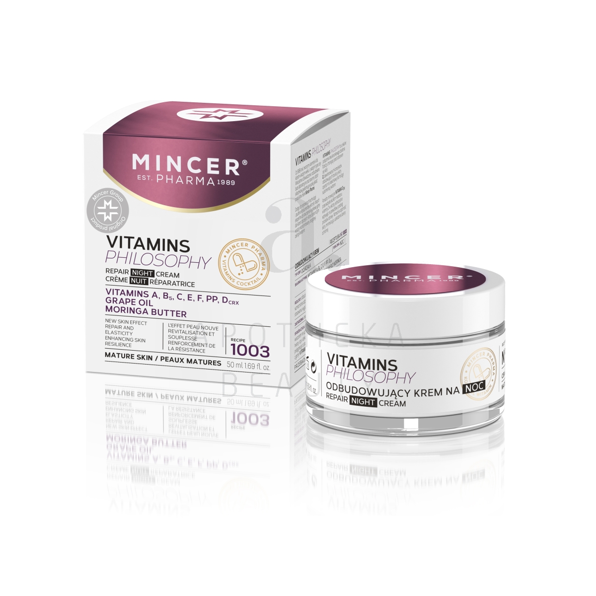 MINCER PHARMA VITAMINS PHILOSOPHY ÖÖKREEM TAASTAV 50ML - Tootepilt