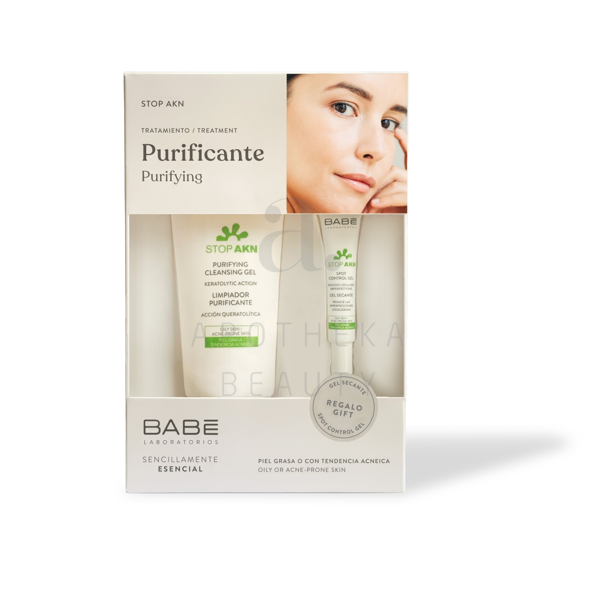 BABE KINKEKOMPLEKT STOP AKN NÄOPESUGEEL 200ML+VISTRIKUGEEL 8ML - Tootepilt