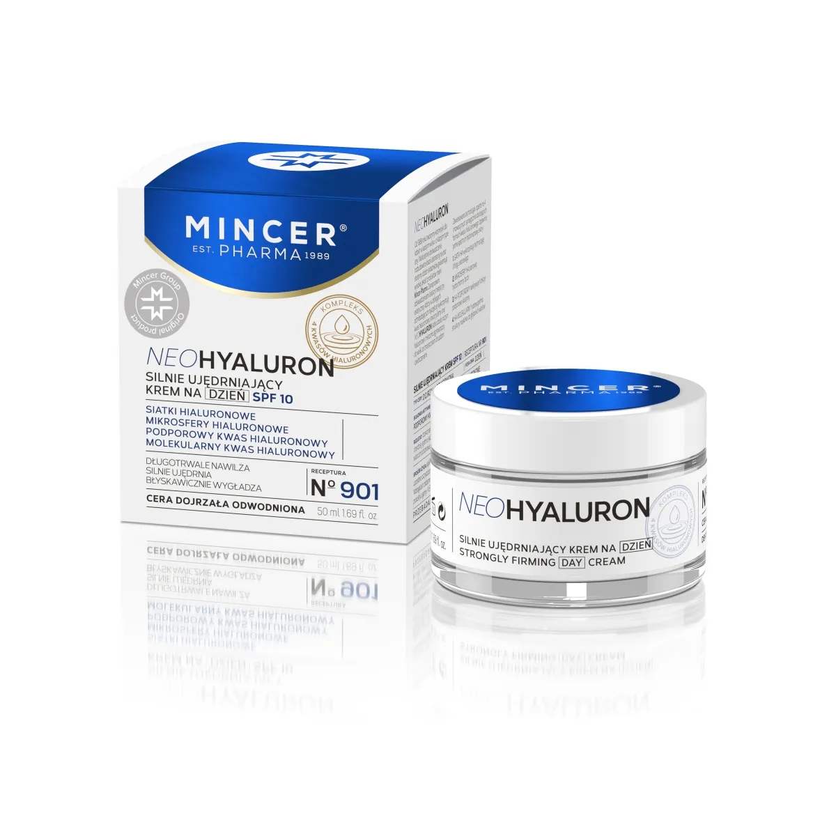 MINCER PHARMA NEO HYALURON PÄEVAKREEM NIISUTAV SPF10 50ML - Tootepilt