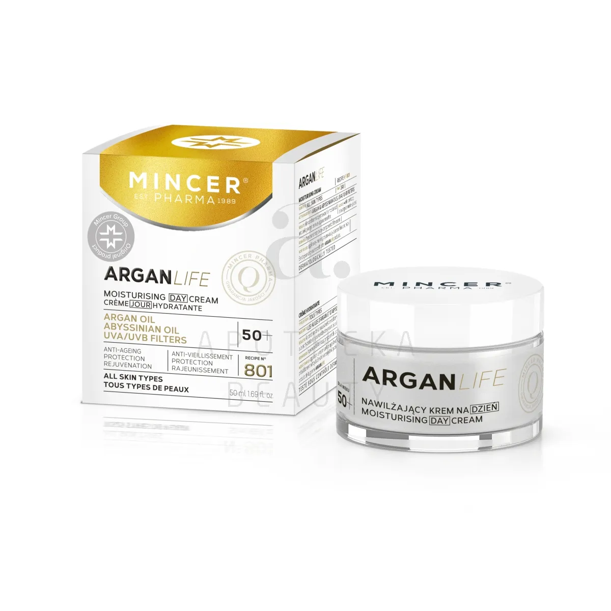 MINCER PHARMA ARGAN LIFE PÄEVAKREEM NIISUTAV 50ML - Tootepilt