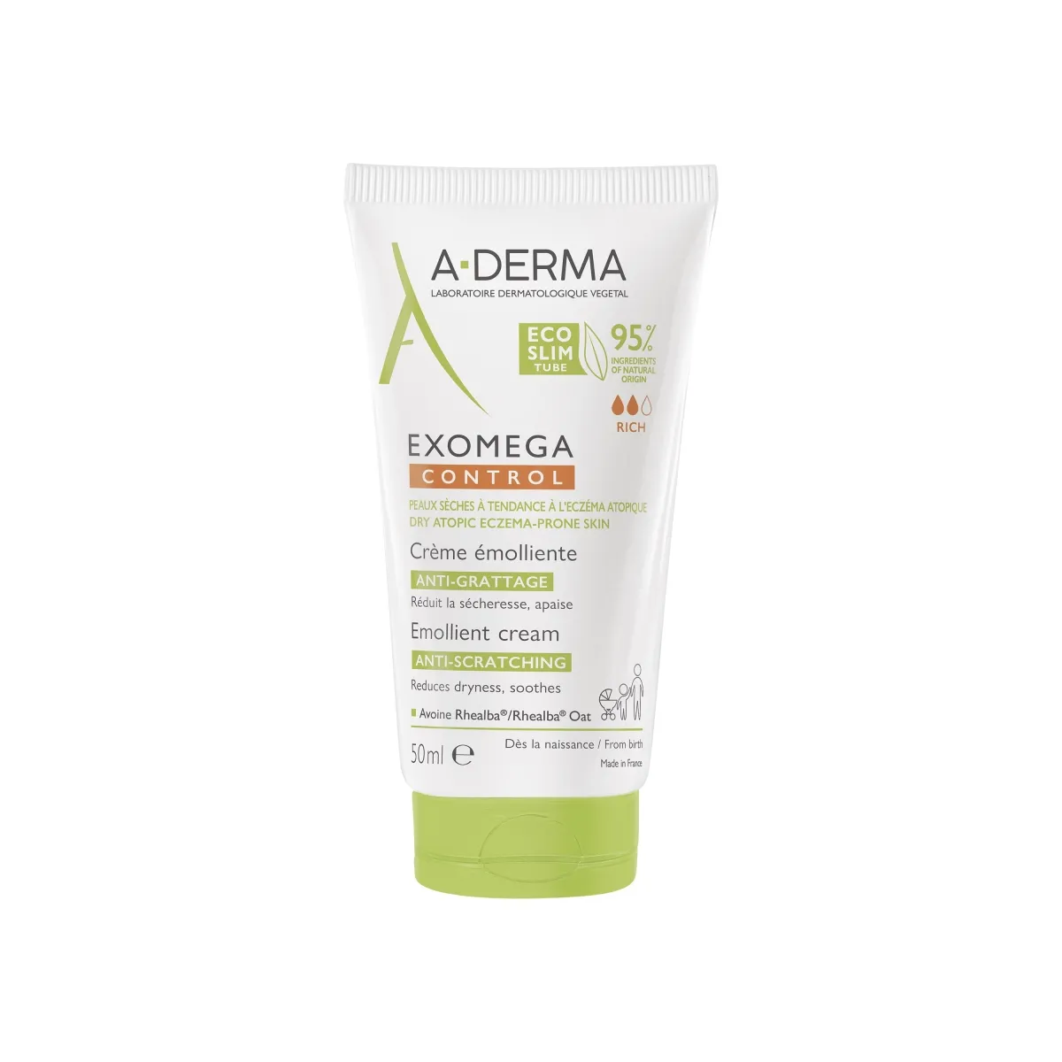 A-DERMA EXOMEGA CONTROL KREEM ATOOPILISELE NAHALE 50ML - Tootepilt 1
