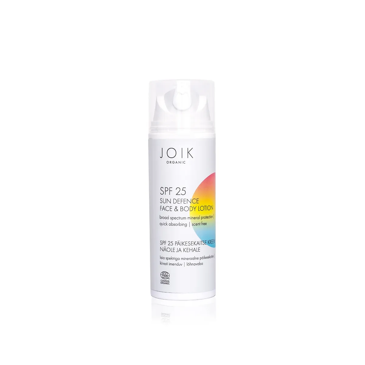 JOIK ORGANIC PÄIKESEKAITSEKREEM NÄOLE JA KEHALE SPF25 150ML - Tootepilt 1