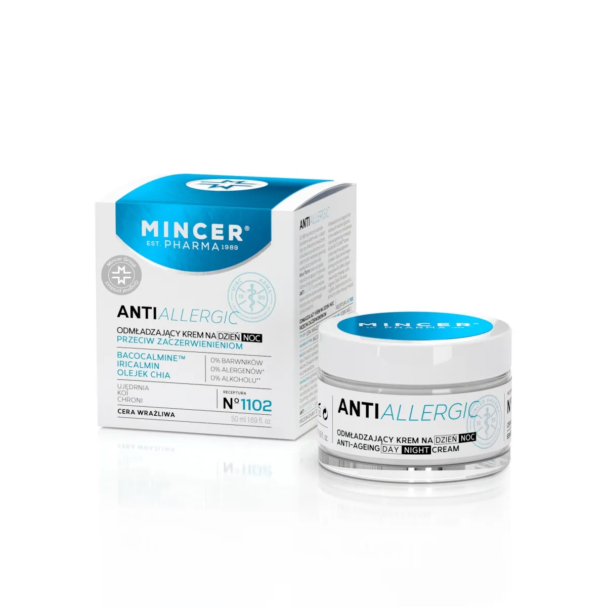 MINCER PHARMA ANTI ALLERGIC PÄEVA-ÖÖKREEM VAN.VAST. 40+ 50ML - Tootepilt