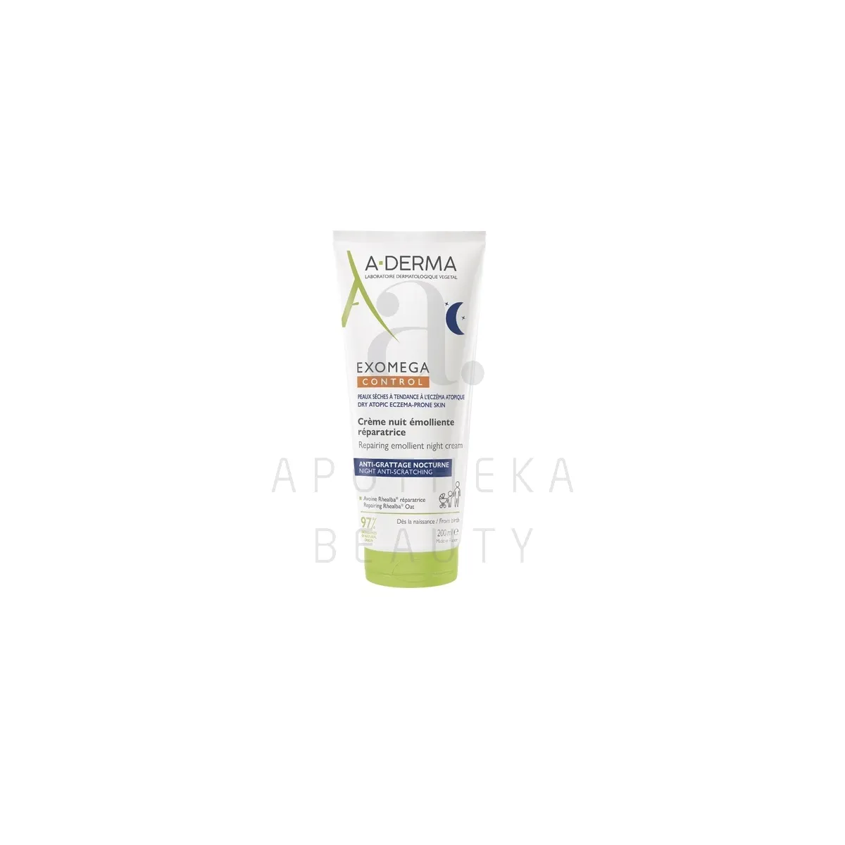A-DERMA EXOMEGA CONTROL KREEM SÜGELUSE LEEVENDAMISEKS ÖINE 200ML - Tootepilt