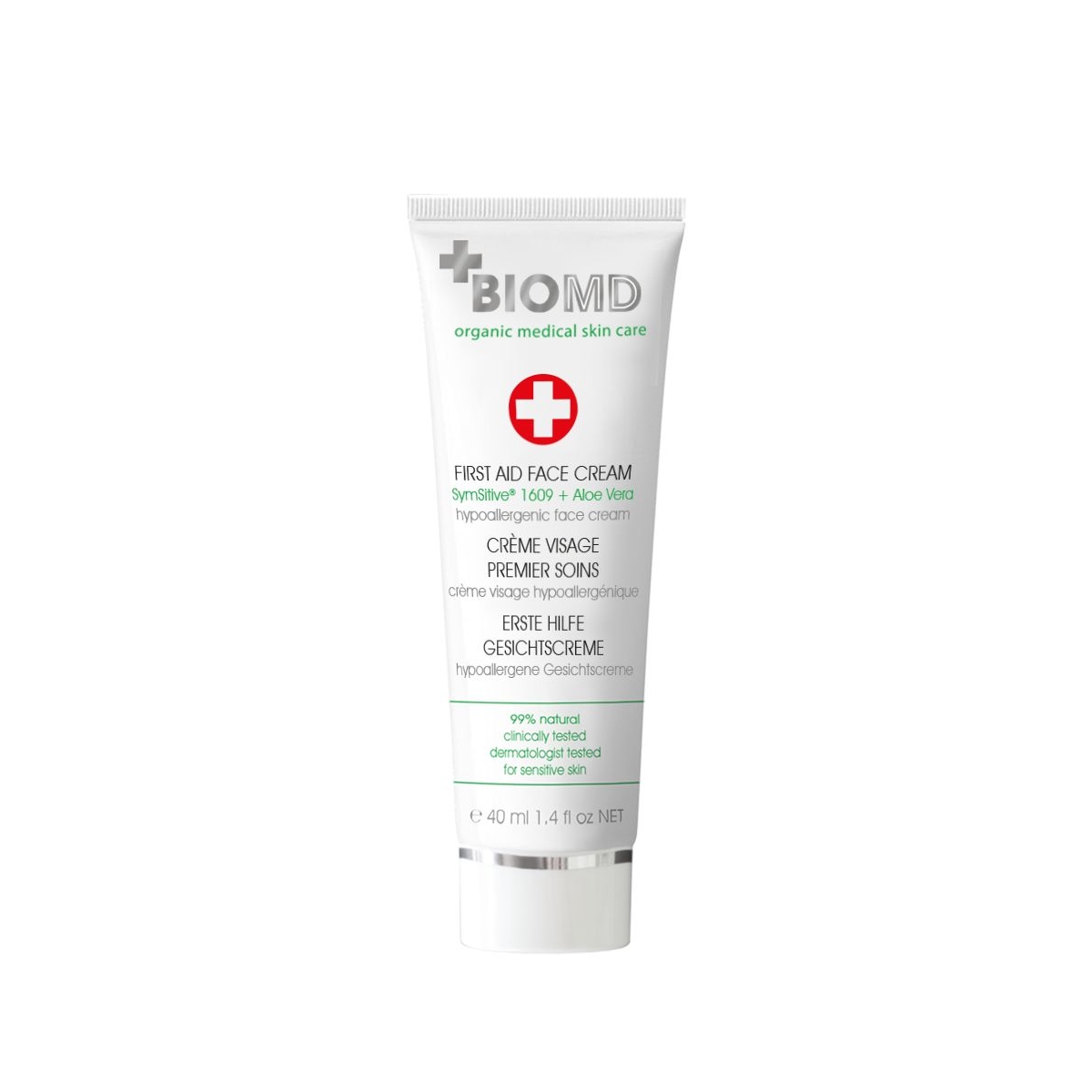 BIOMD FIRST AID NÄOKREEM TUNDLIKULE NAHALE 40ML - Tootepilt