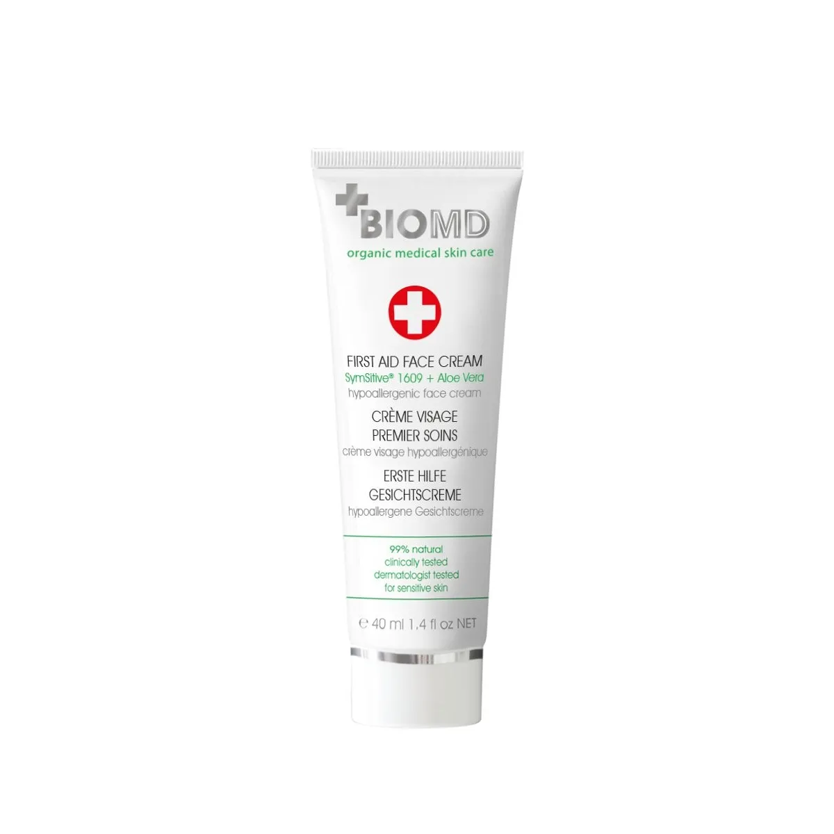 BIOMD FIRST AID NÄOKREEM TUNDLIKULE NAHALE 40ML - Tootepilt