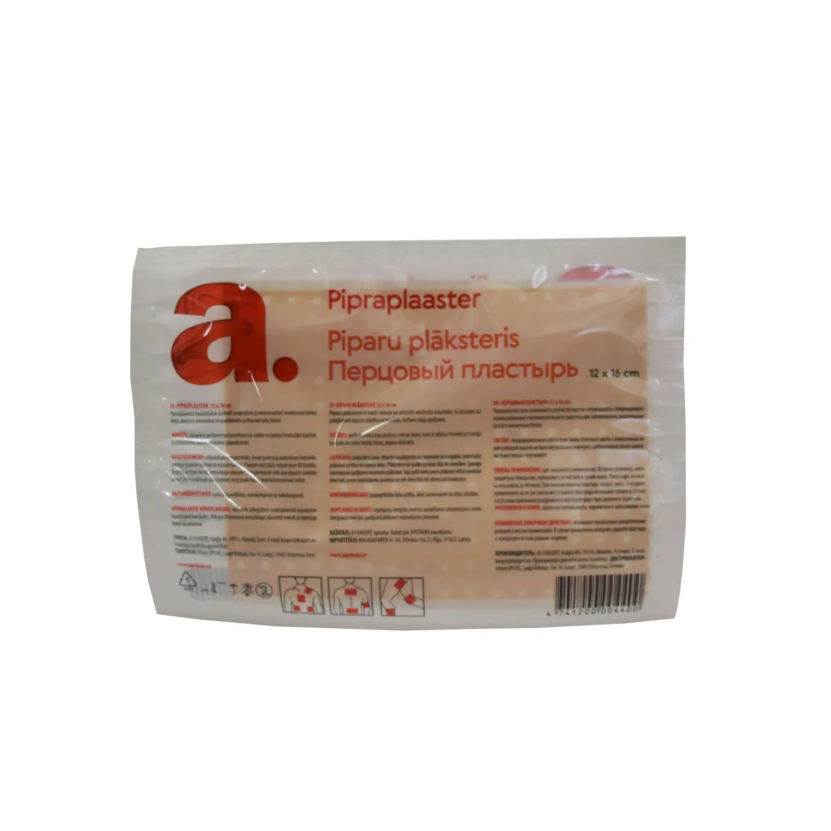 A. PIPRAPLAASTER 12X16CM - Tootepilt