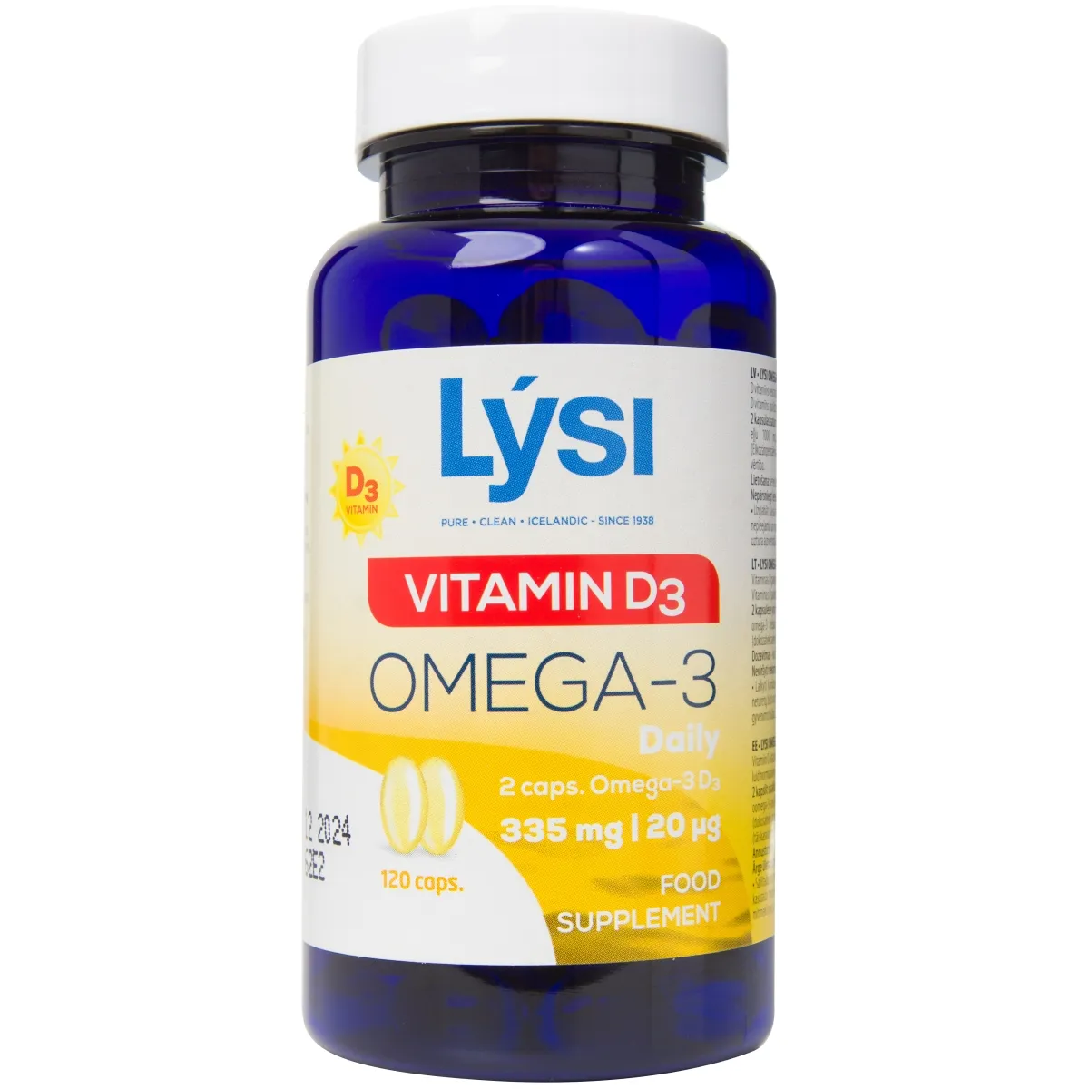 LYSI OMEGA-3+VITAMIIN D3 KAPSLID N120 - Tootepilt