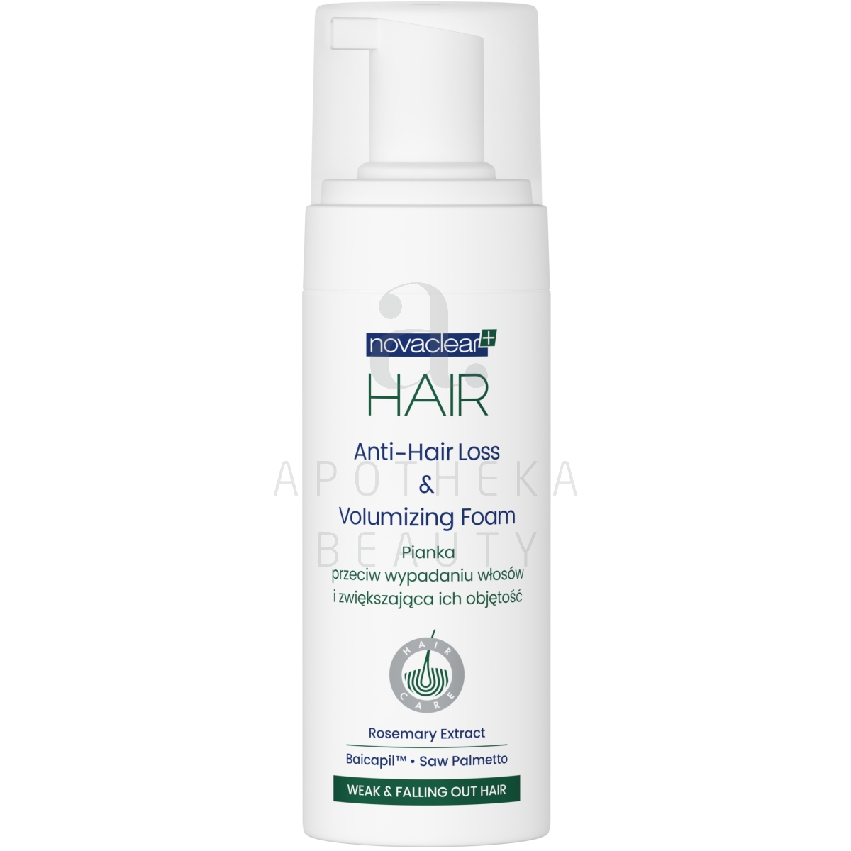 NOVACLEAR HAIR JUUKSEVAHT JUUSTE VÄLJALANGEMISE VASTU 150ML - Tootepilt