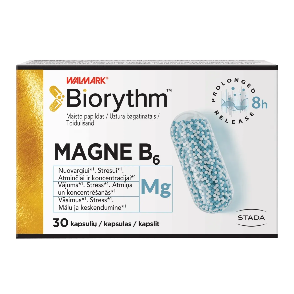 BIORYTHM MAGNE B6 KAPSLID N30 - Tootepilt
