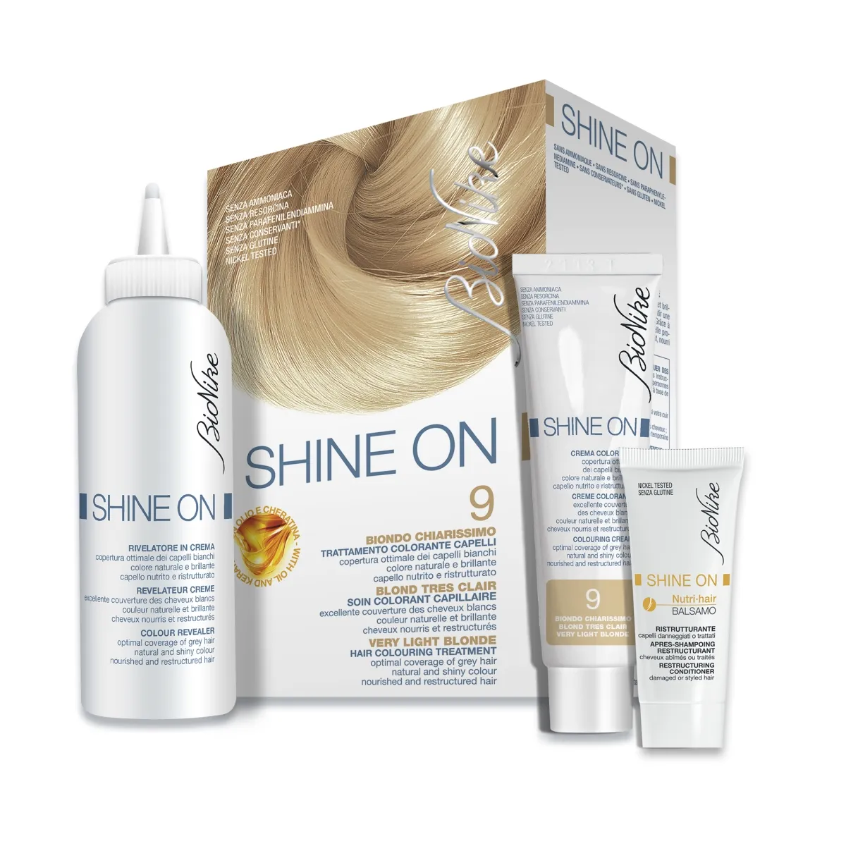 BIONIKE SHINE ON HOOLDAV JUUKSEVÄRV 9 (VÄGA HELE BLOND) - Tootepilt