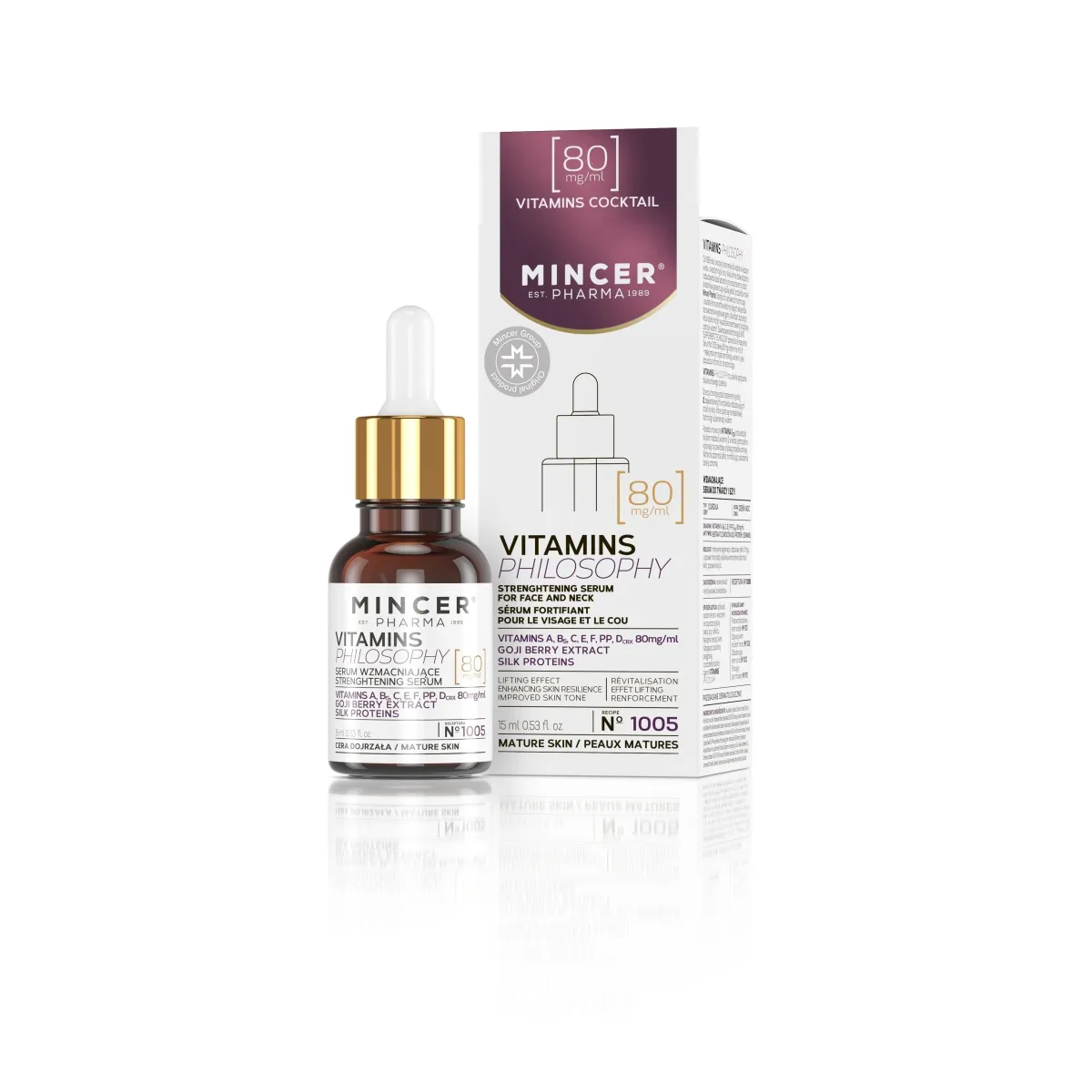 MINCER PHARMA VITAMINS PHILOSOPHY SEERUM PINGULDAV 15ML - Tootepilt