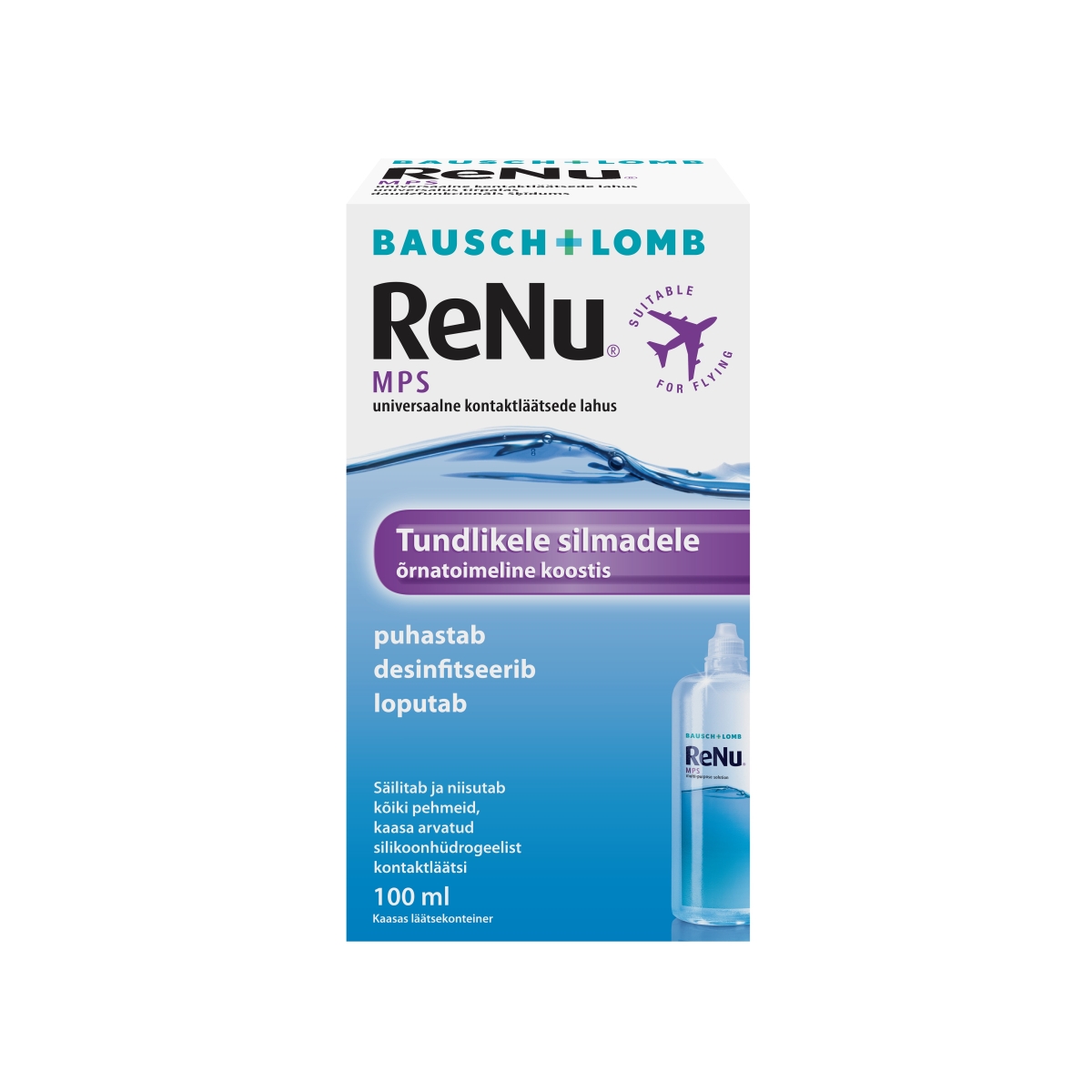 BAUSCH&LOMB RENU MPS TUNDLIKELE SILMADELE 100ML - Tootepilt