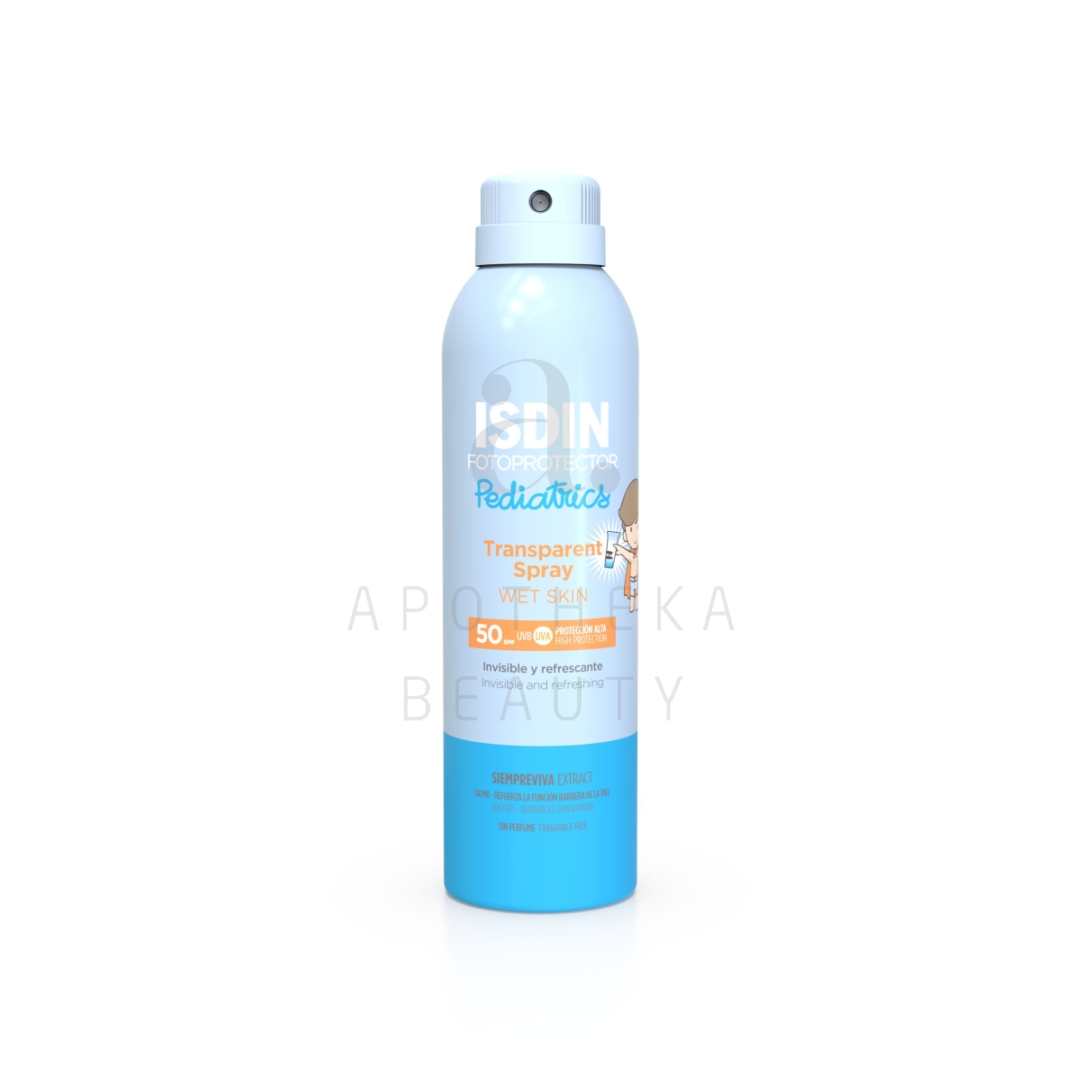 ISDIN SUN PÄIKESEKAITSEAEROSOOL VEEKINDEL LASTE SPF50 250ML - Tootepilt