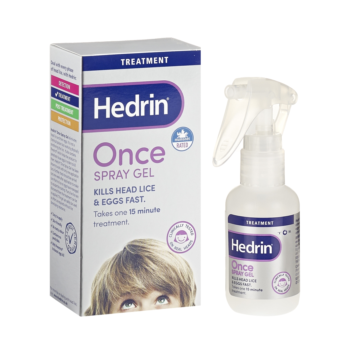 HEDRIN ONCE SPRAY GEEL TÄIDEVASTANE 60ML - Tootepilt