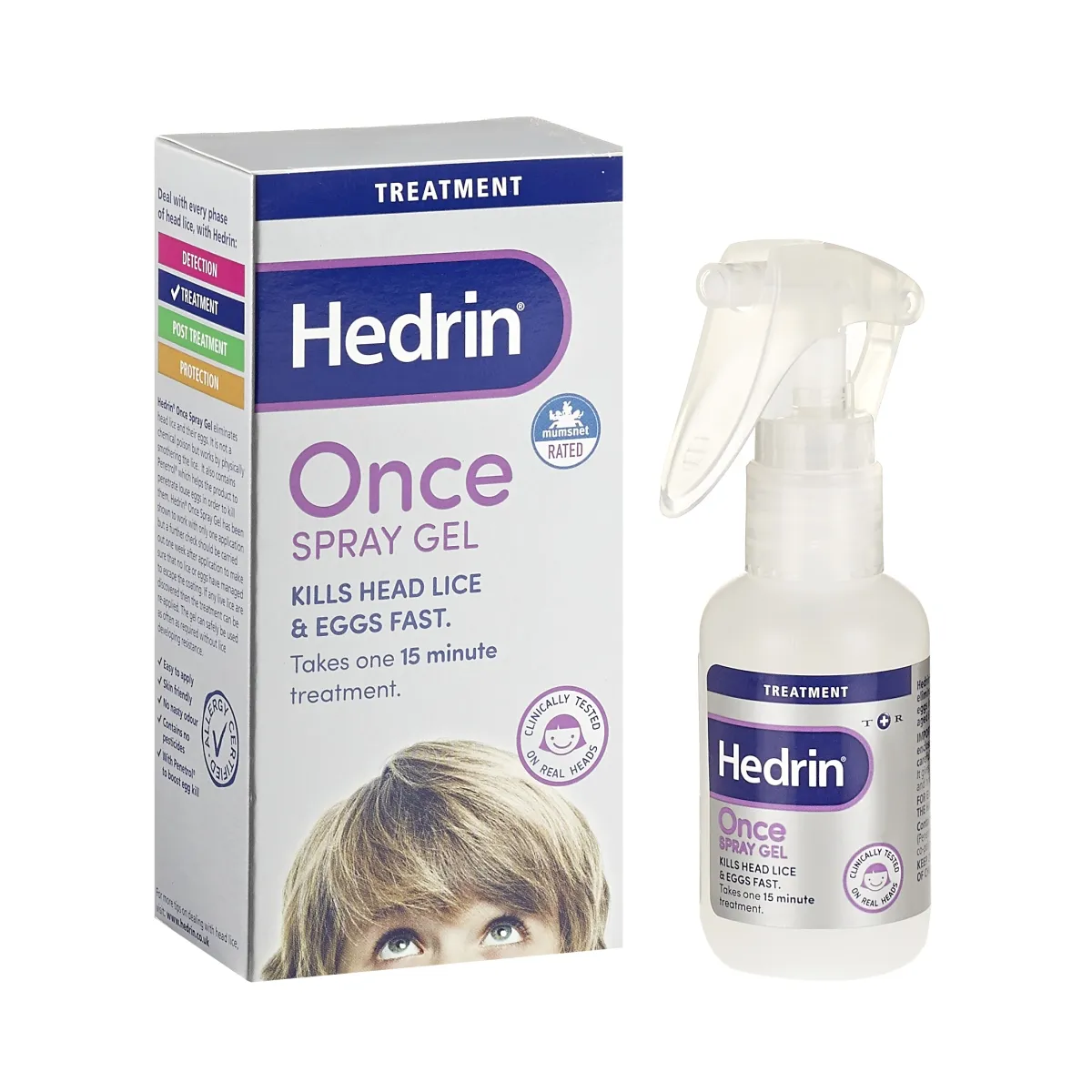 HEDRIN ONCE SPRAY GEEL TÄIDEVASTANE 60ML - Tootepilt