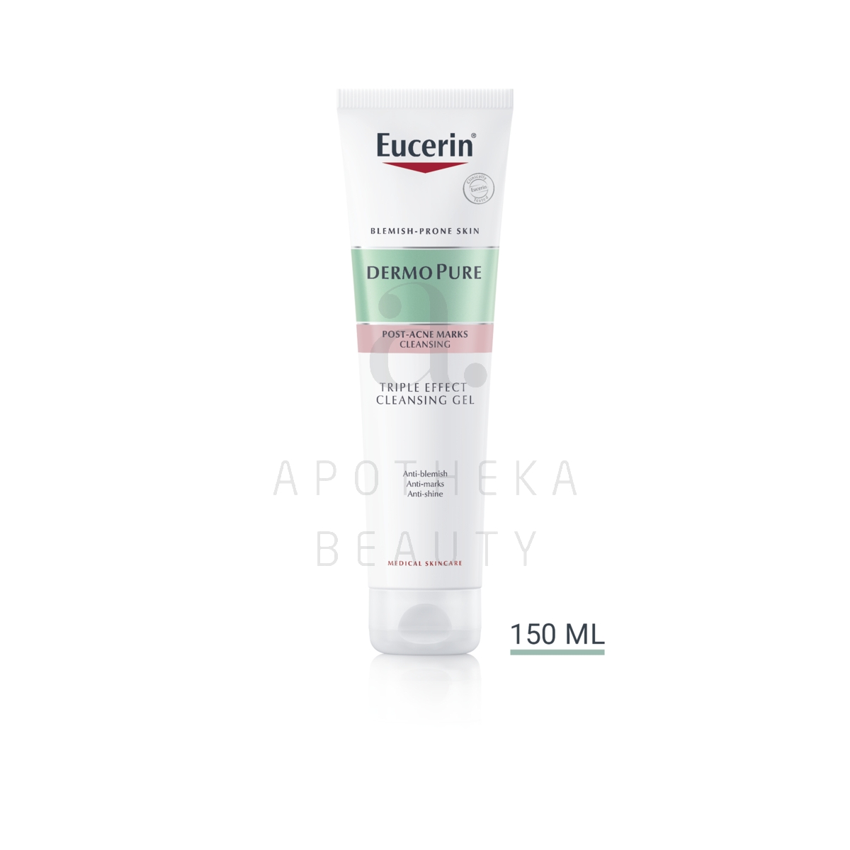 EUCERIN DERMOPURE PUHASTUSGEEL AKNEJÄRGNE 150ML - Tootepilt