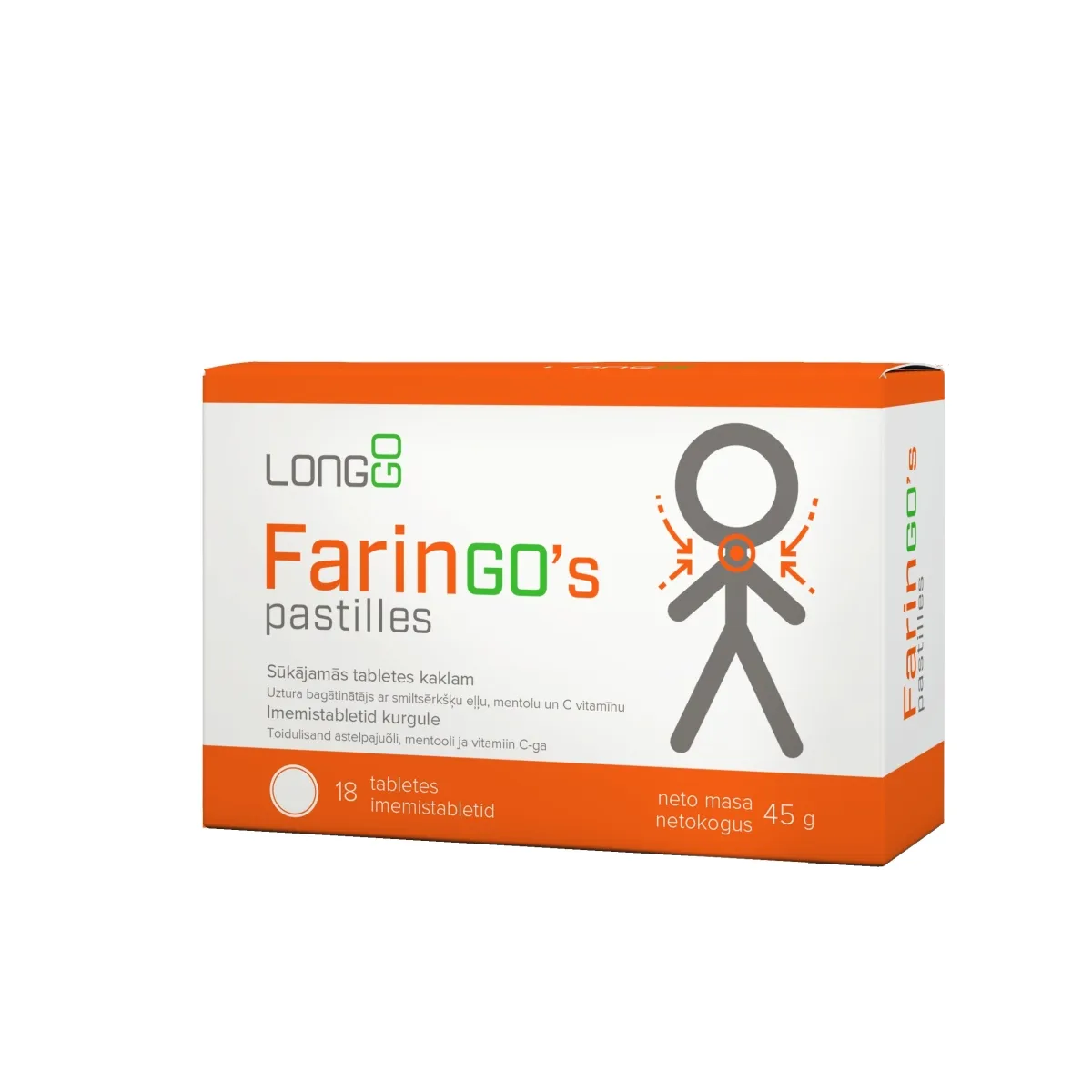 FARINGO'S PASTILLES IMEMISTABLETID KURGULE N18 - Tootepilt