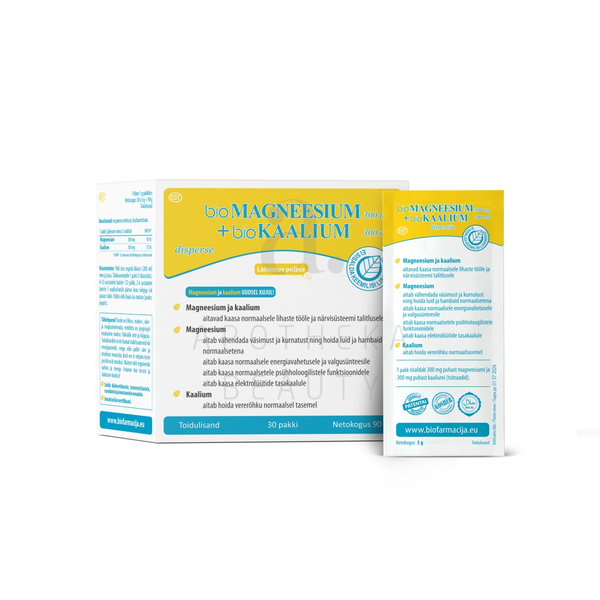 BIO MAGNEESIUM+BIO KAALIUM PULBER N30 - Tootepilt