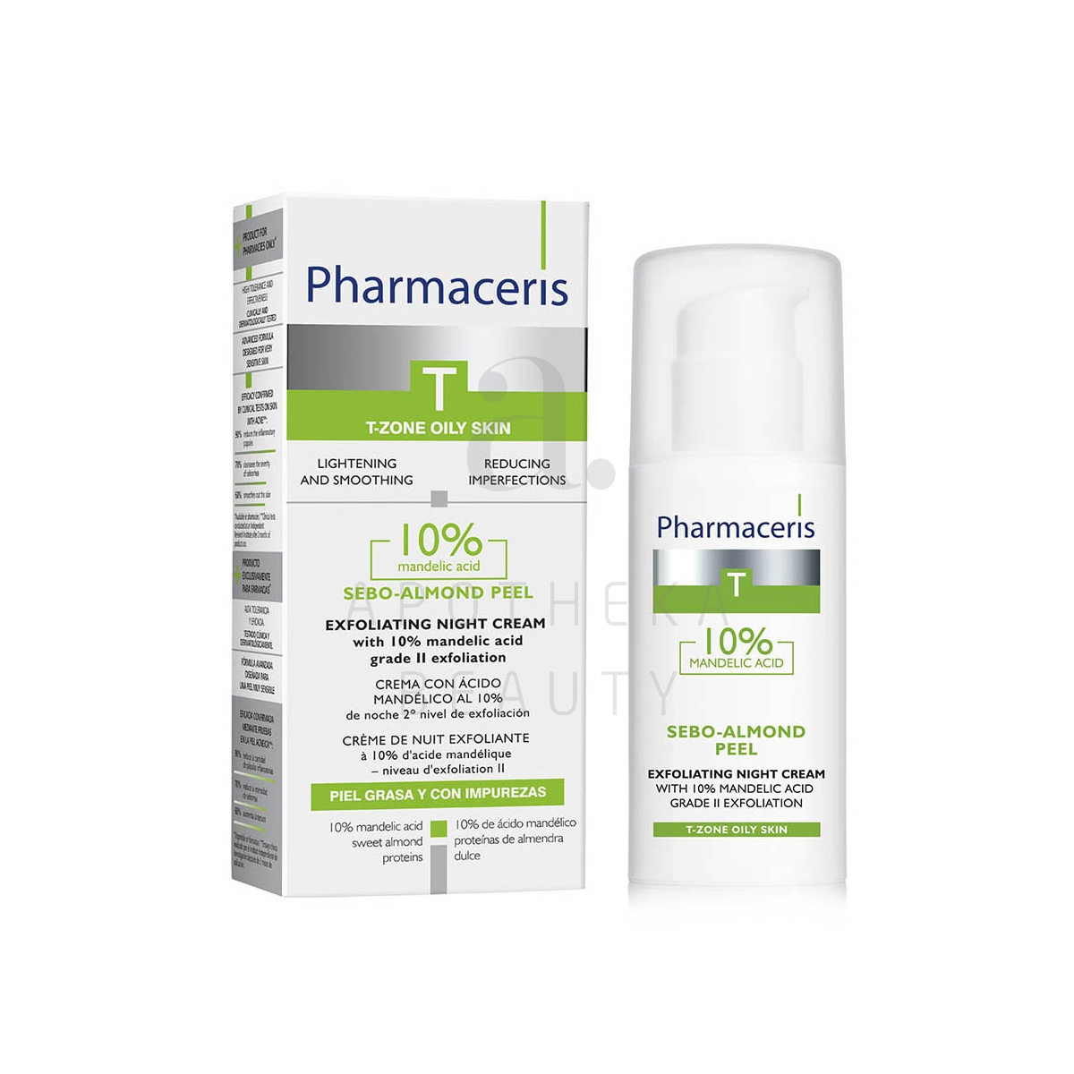 PHARMACERIS T SEBO-ALMOND PEEL ÖÖKREEM KOORIV 50ML - Tootepilt