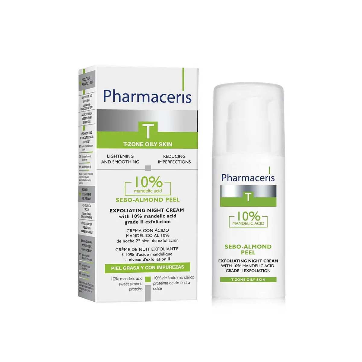 PHARMACERIS T SEBO-ALMOND PEEL ÖÖKREEM KOORIV 50ML - Tootepilt