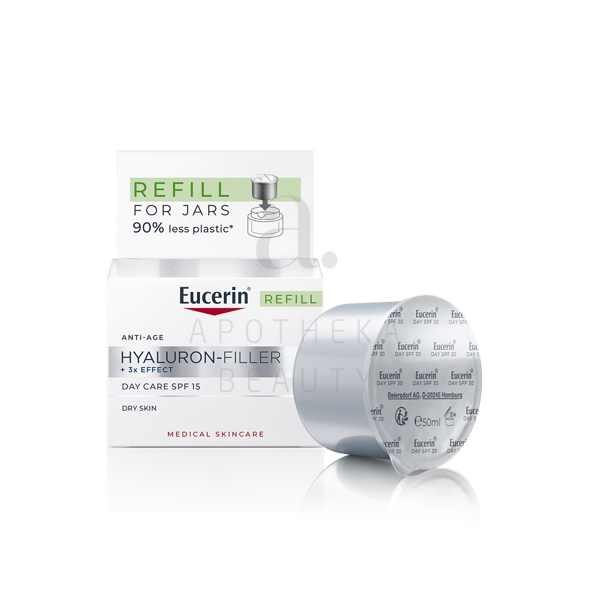 EUCERIN HYALURON-FILLER PÄEVAKREEM TÄITEPAKEND SPF15 50ML - Tootepilt