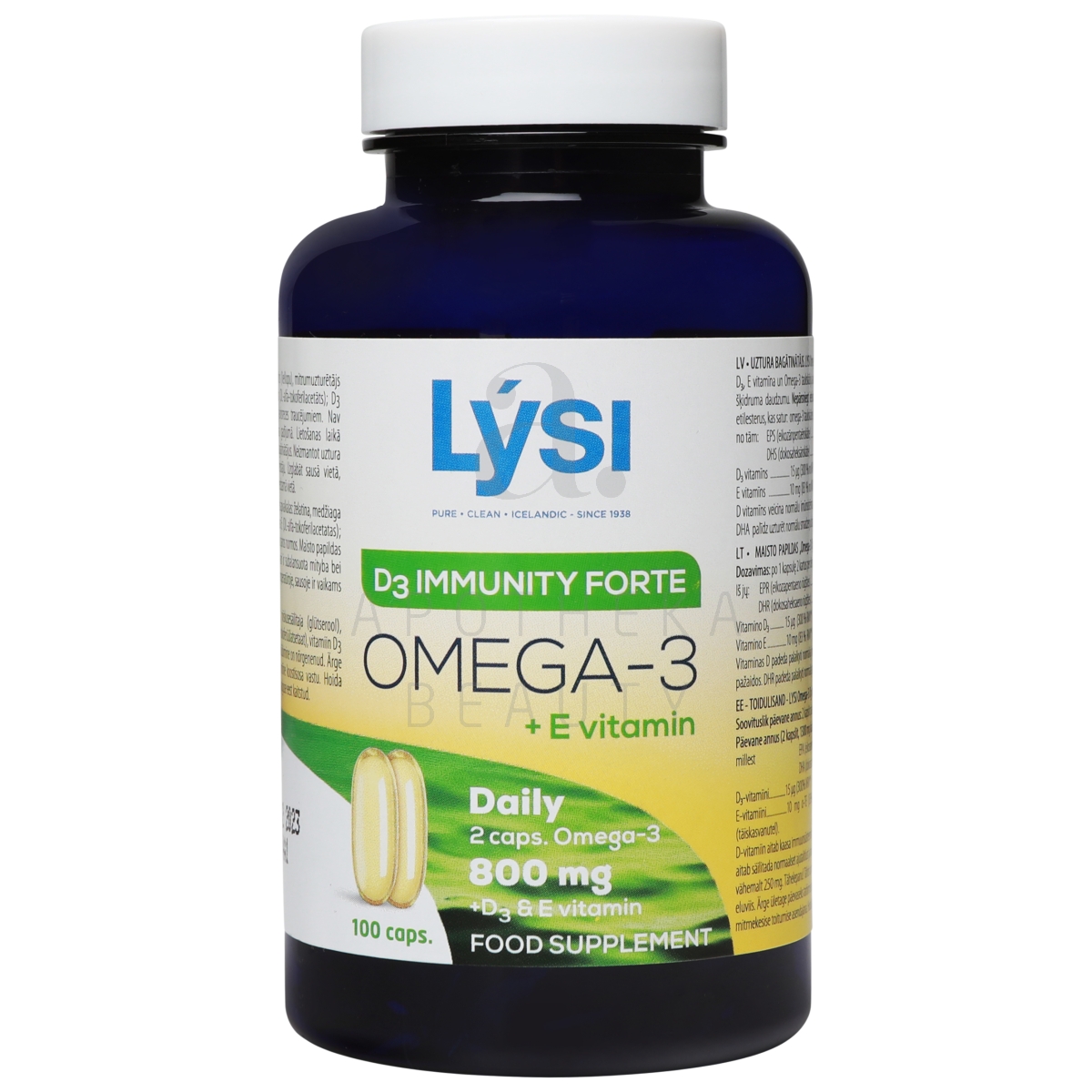 LYSI OMEGA-3 IMMUNITY FORTE KAPSLID N100 - Tootepilt